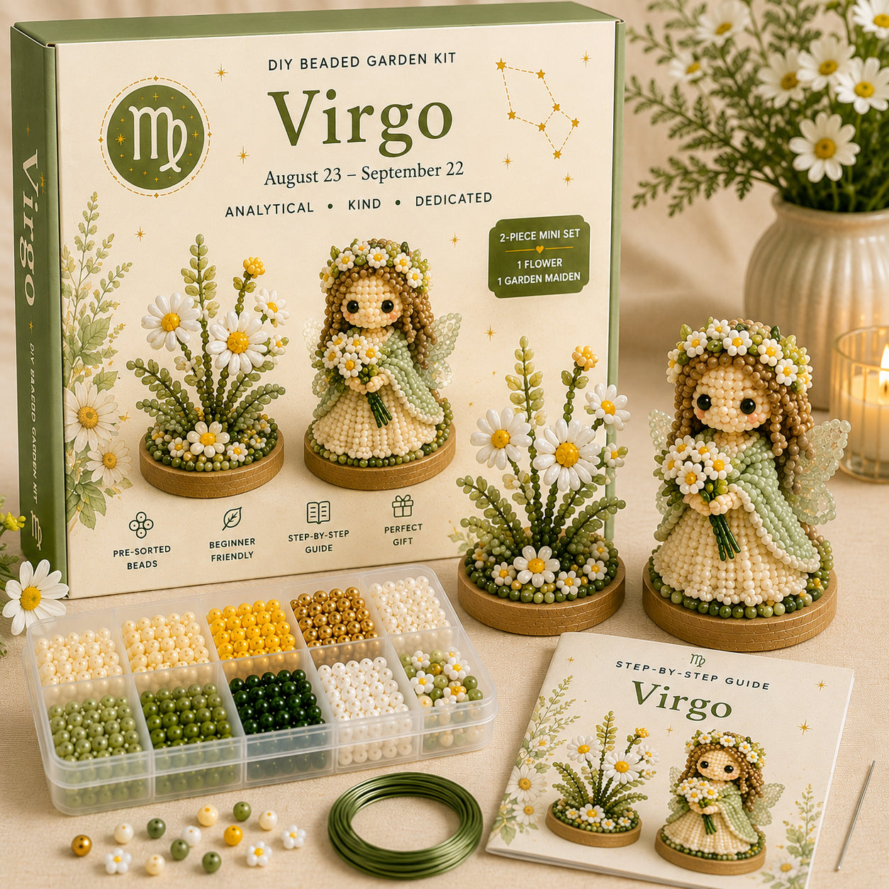 ✨ 12 Zodiac Signs DIY Beaded Garden Kit | Build Your Sign, Grow Your Magic
