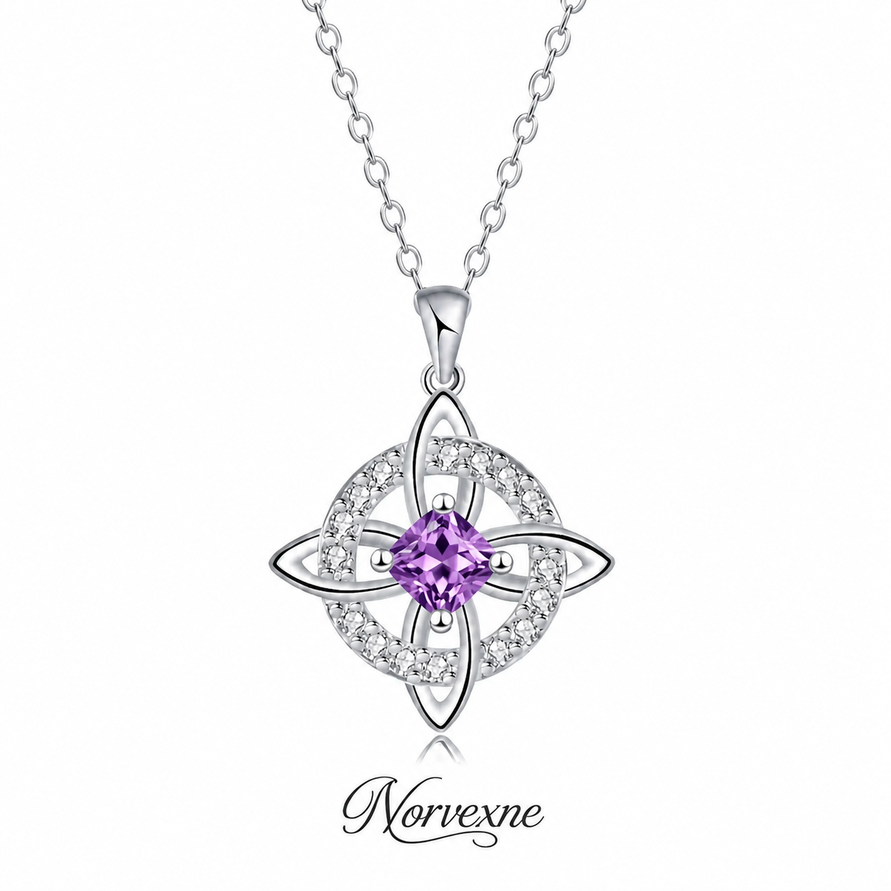 Mystical Birthstone Witches Knot Necklace – Natural Crystal🔮💞