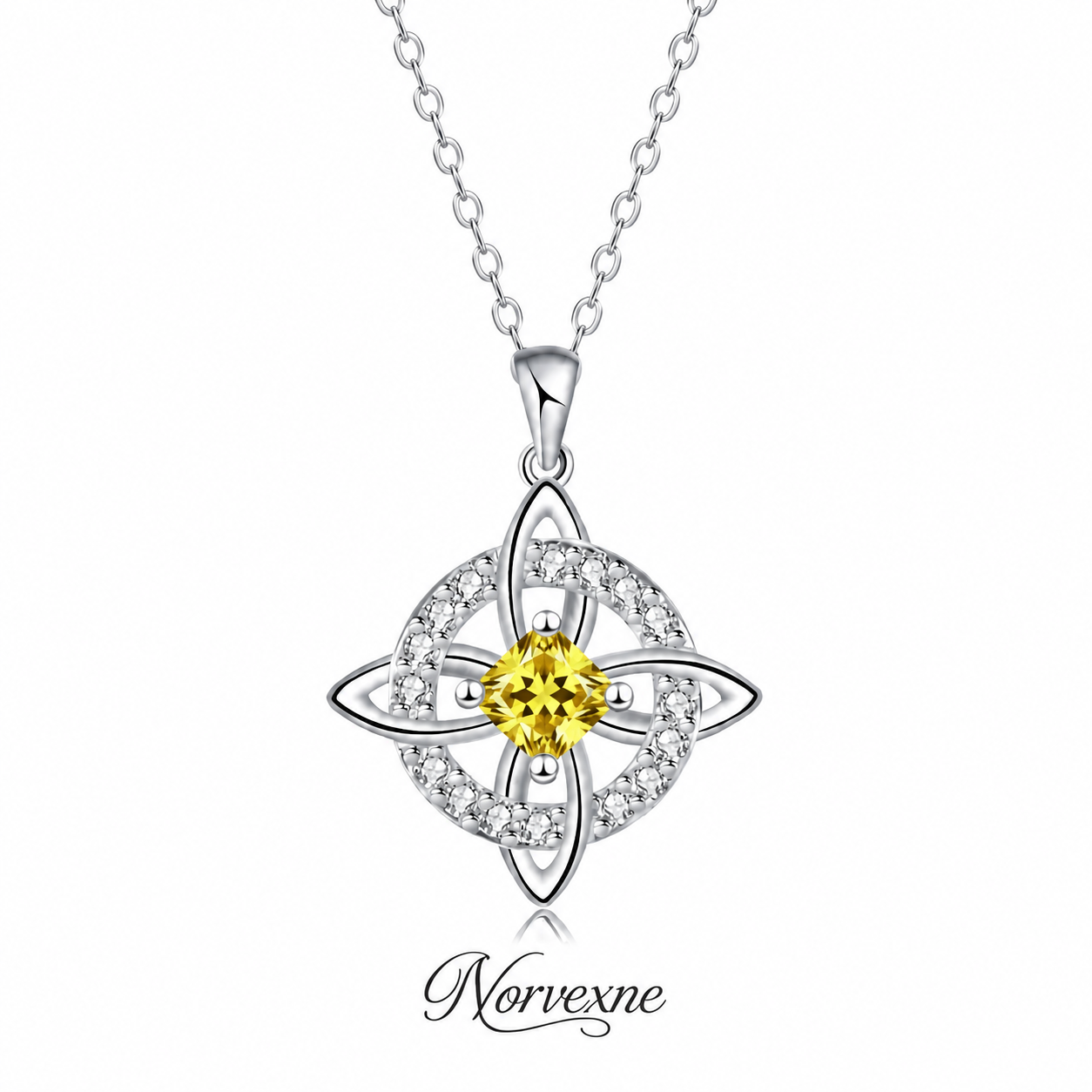 Mystical Birthstone Witches Knot Necklace – Natural Crystal🔮💞