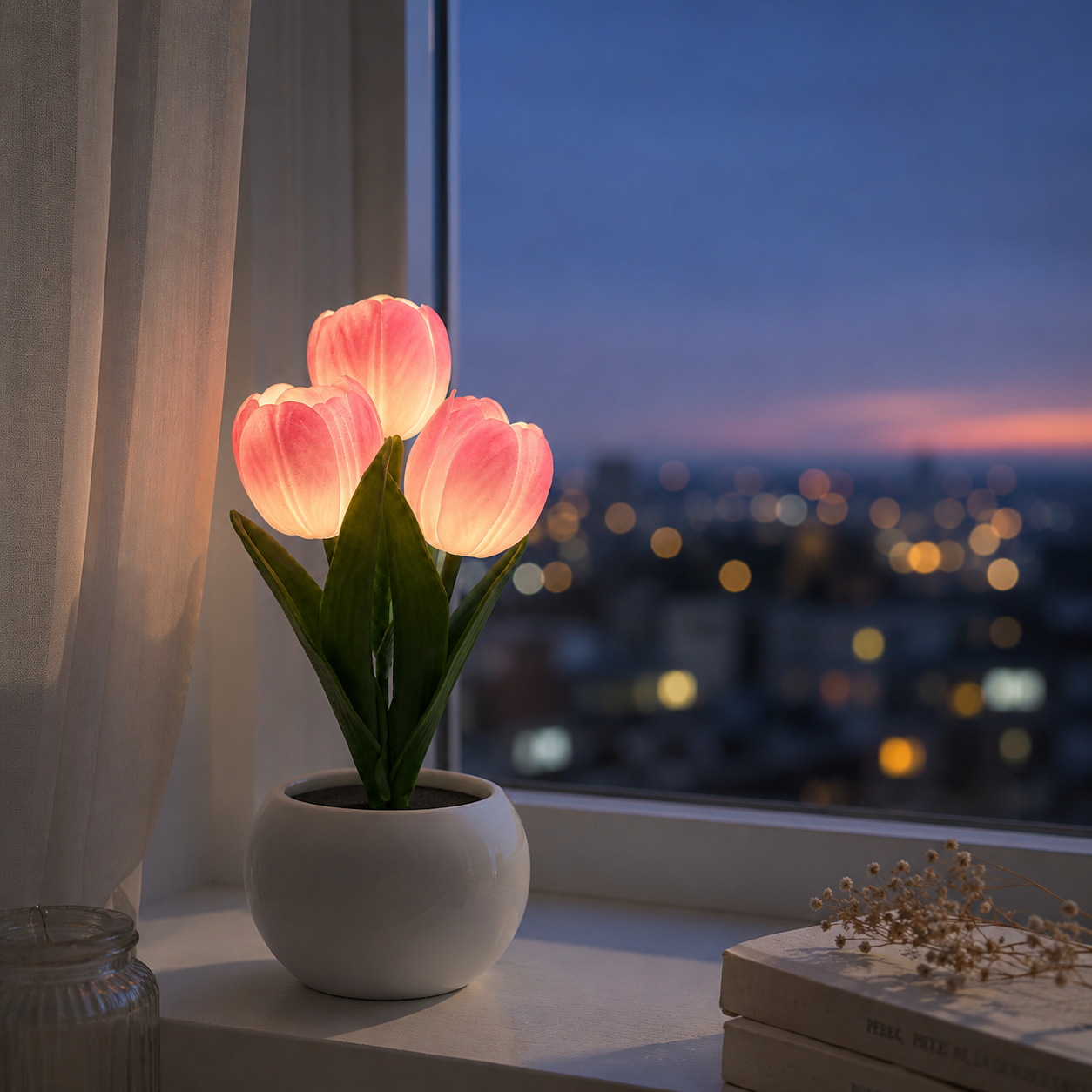 🌷TulipGlow™ Crystal Lamp – Romantic Flower Lamp for Bedroom Decor & Gifts