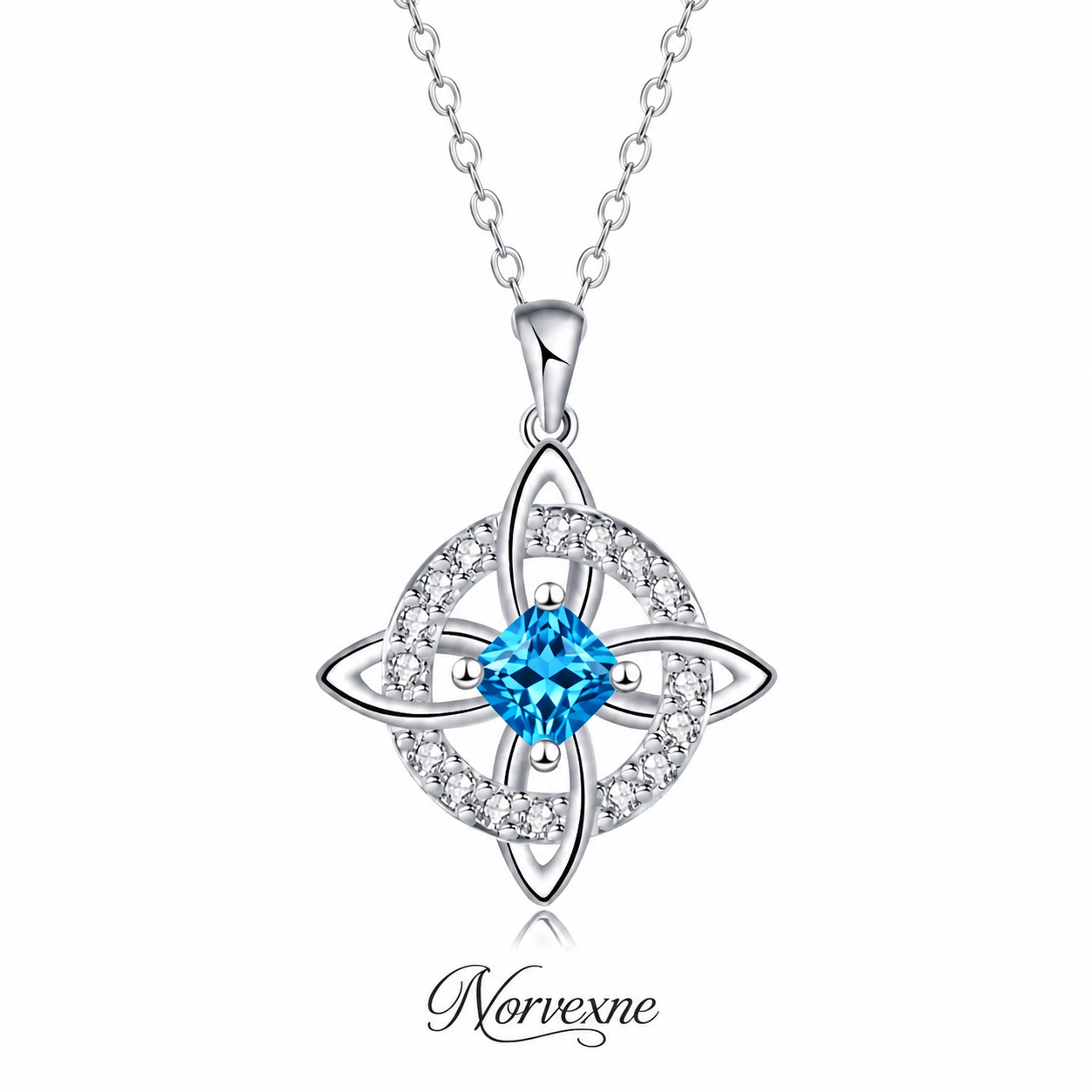 Mystical Birthstone Witches Knot Necklace – Natural Crystal🔮💞