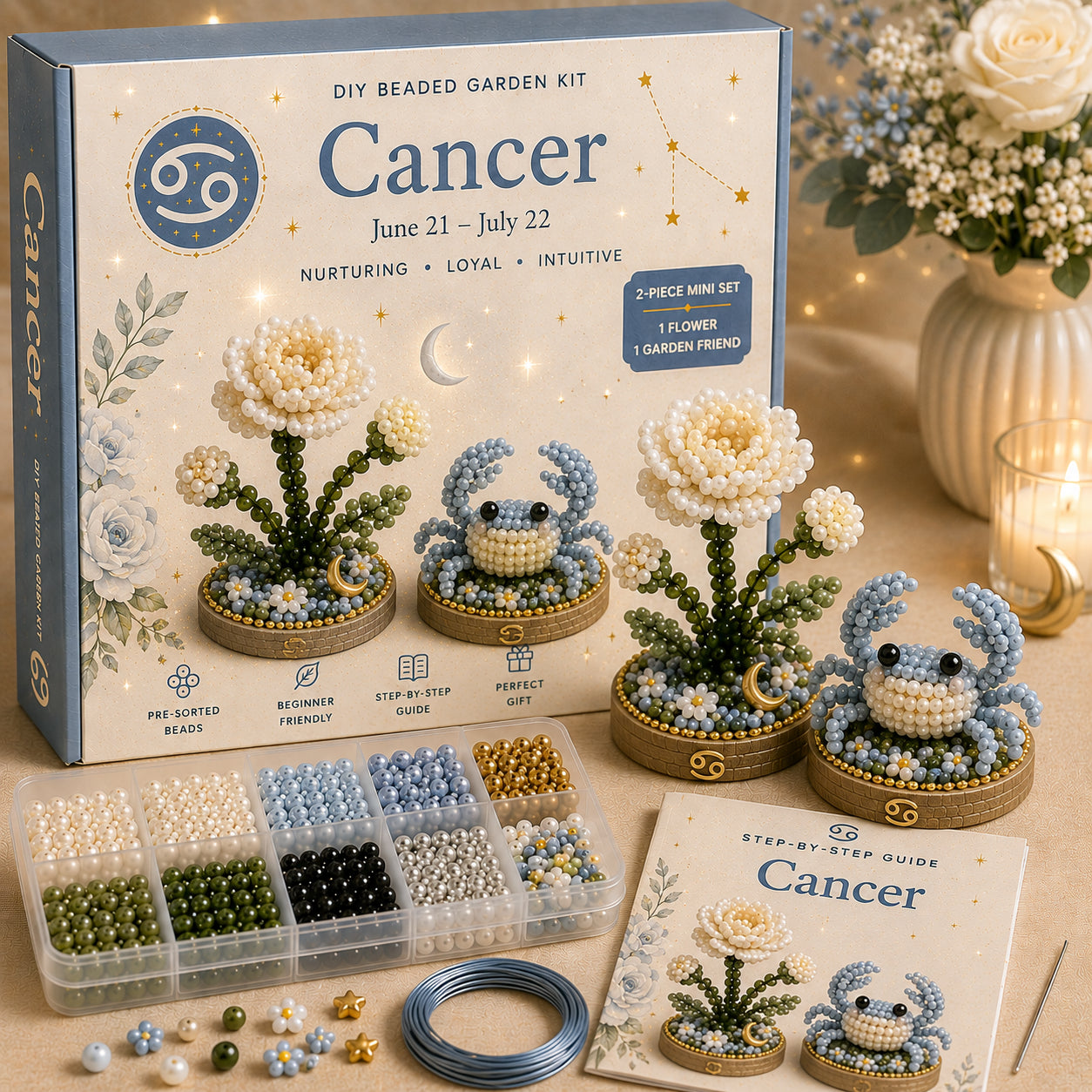 ✨ 12 Zodiac Signs DIY Beaded Garden Kit | Build Your Sign, Grow Your Magic