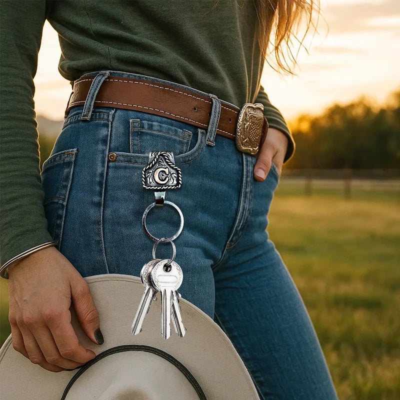🤠Handmade Metal A-Z Initial Key Chain Clip