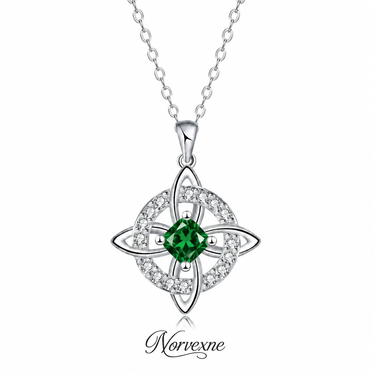 Mystical Birthstone Witches Knot Necklace – Natural Crystal🔮💞