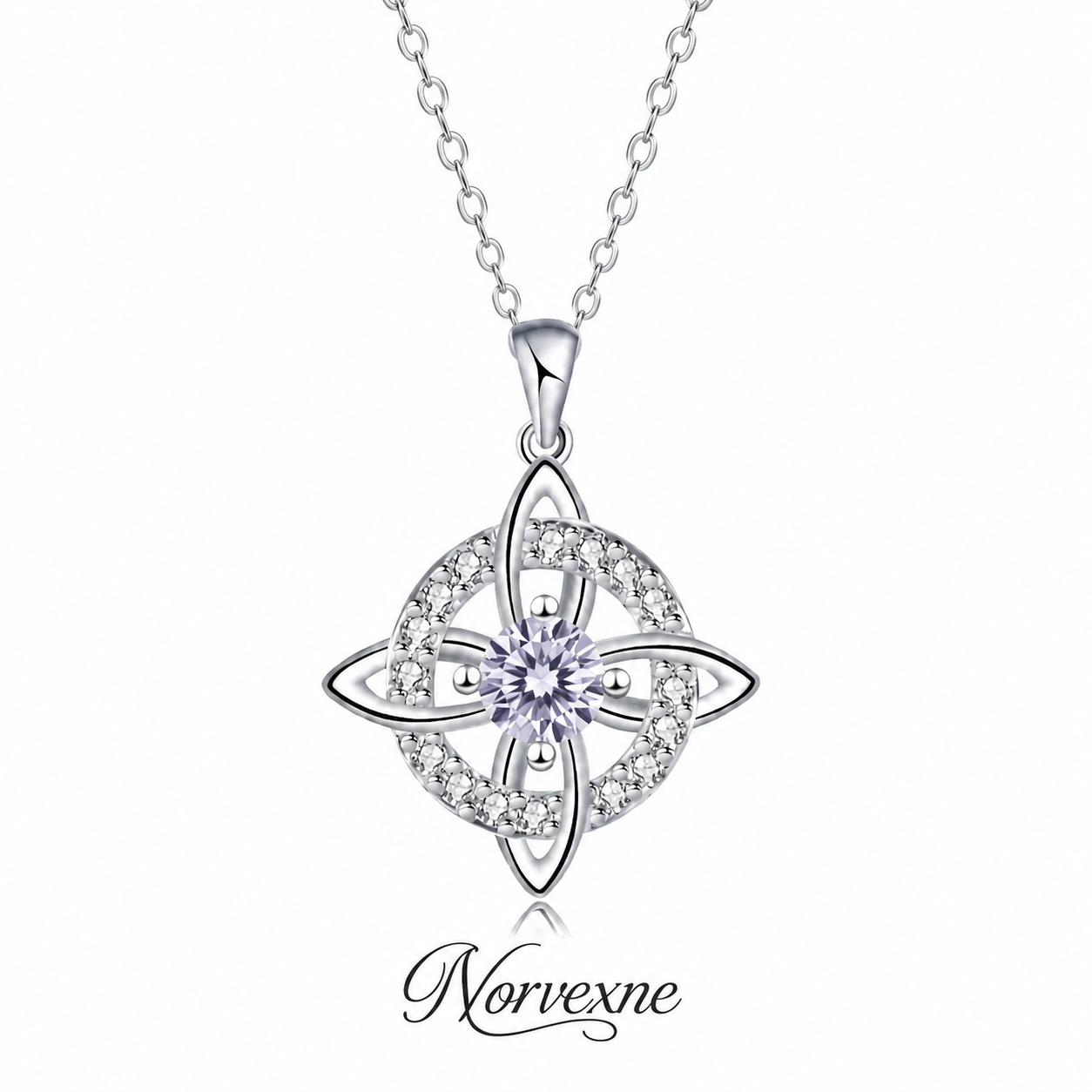 Mystical Birthstone Witches Knot Necklace – Natural Crystal🔮💞
