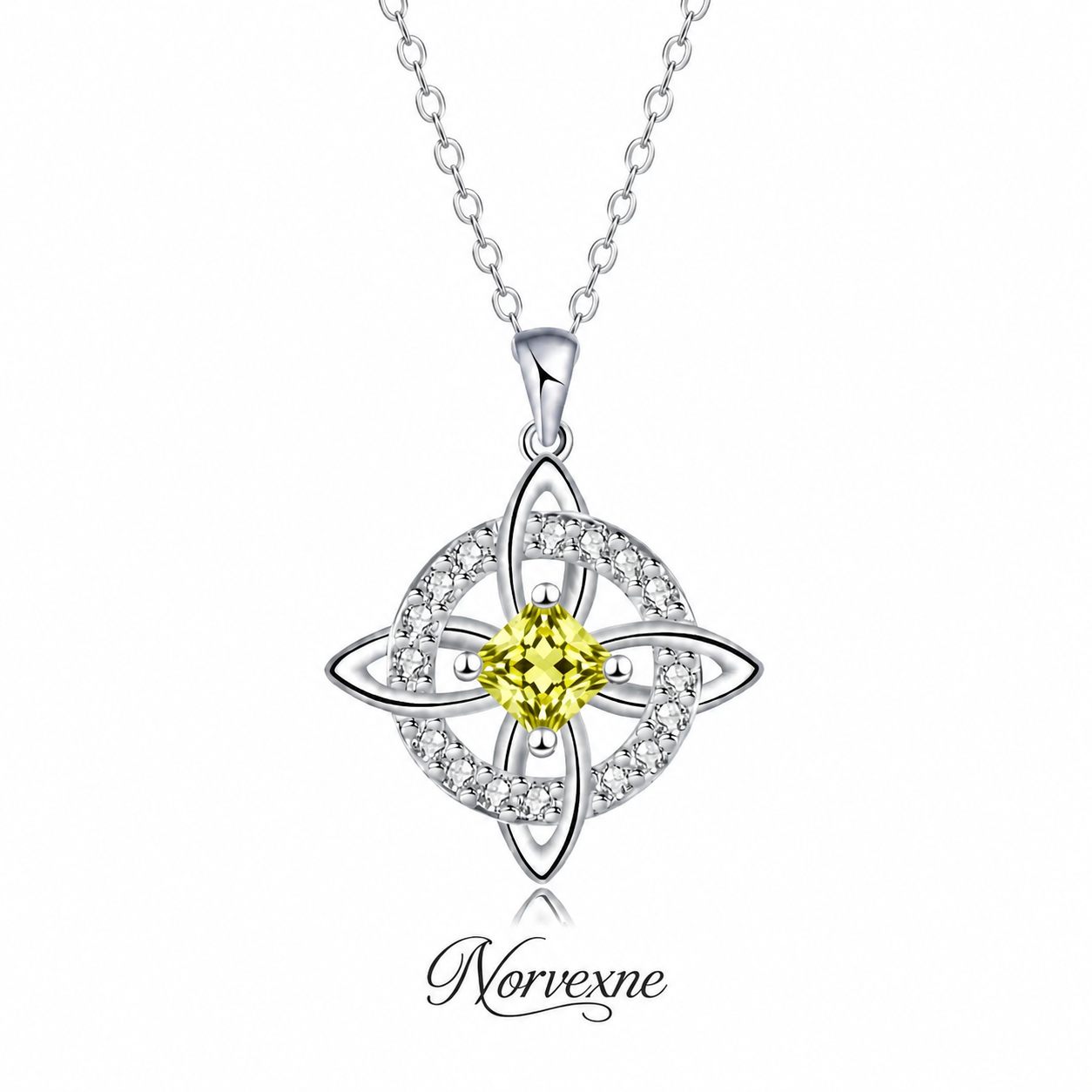 Mystical Birthstone Witches Knot Necklace – Natural Crystal🔮💞