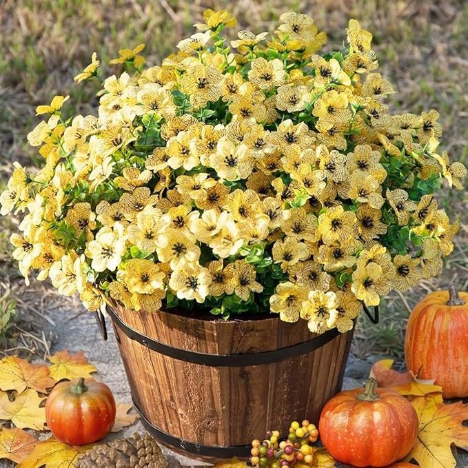 Upgraded High-grade Material 🌱 Rainproof Lifelike Artificial Flowers With UV-Shield Coating