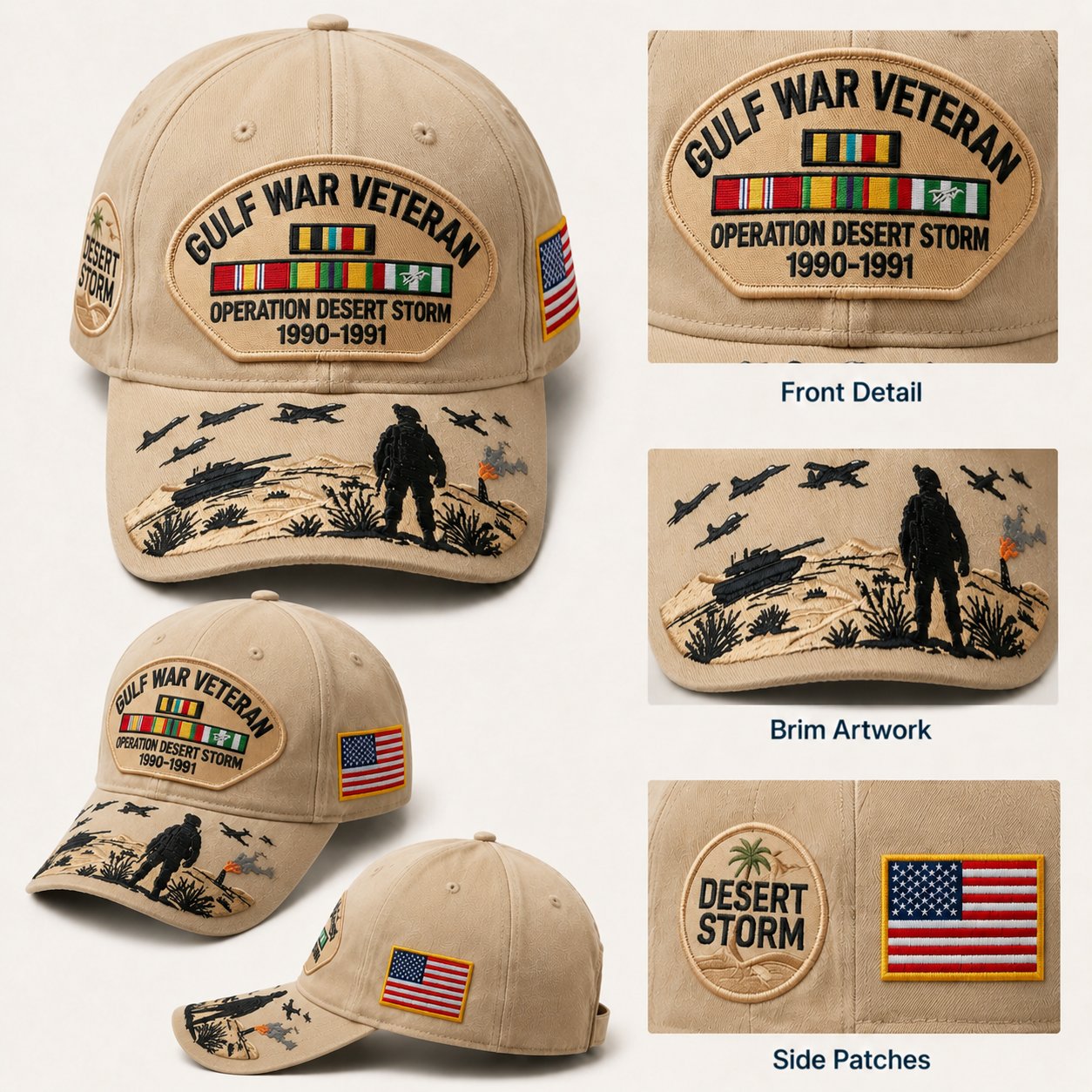 🔥LAST DAY 50% OFF - 🎖️Gulf War Veteran Tribute Cap🧢(Breathable & Lightweight Comfort & Unisex Fit)