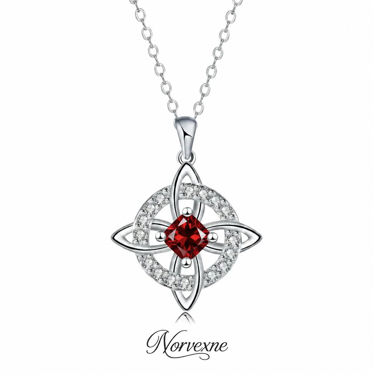 Mystical Birthstone Witches Knot Necklace – Natural Crystal🔮💞