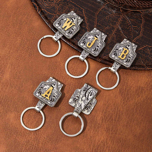 🤠Handmade Metal A-Z Initial Key Chain Clip