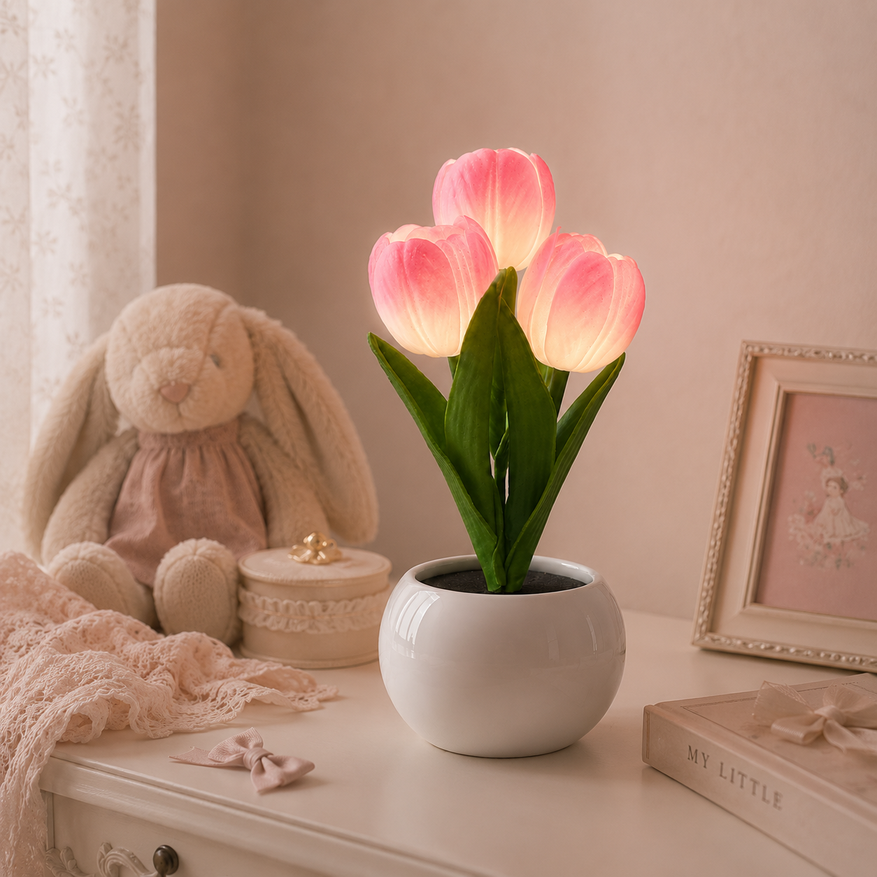 🌷TulipGlow™ Crystal Lamp – Romantic Flower Lamp for Bedroom Decor & Gifts