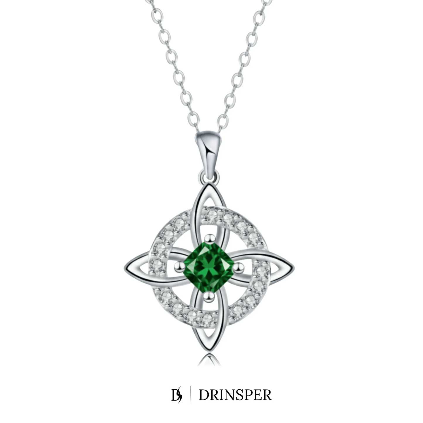 Mystical Birthstone Witches Knot Necklace – Natural Crystal🔮💞