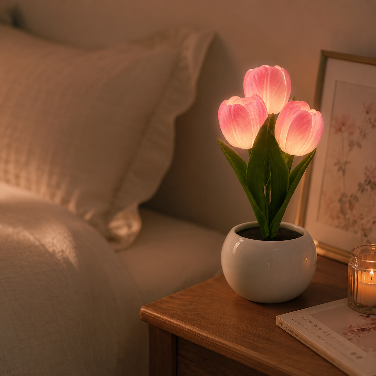 🌷TulipGlow™ Crystal Lamp – Romantic Flower Lamp for Bedroom Decor & Gifts