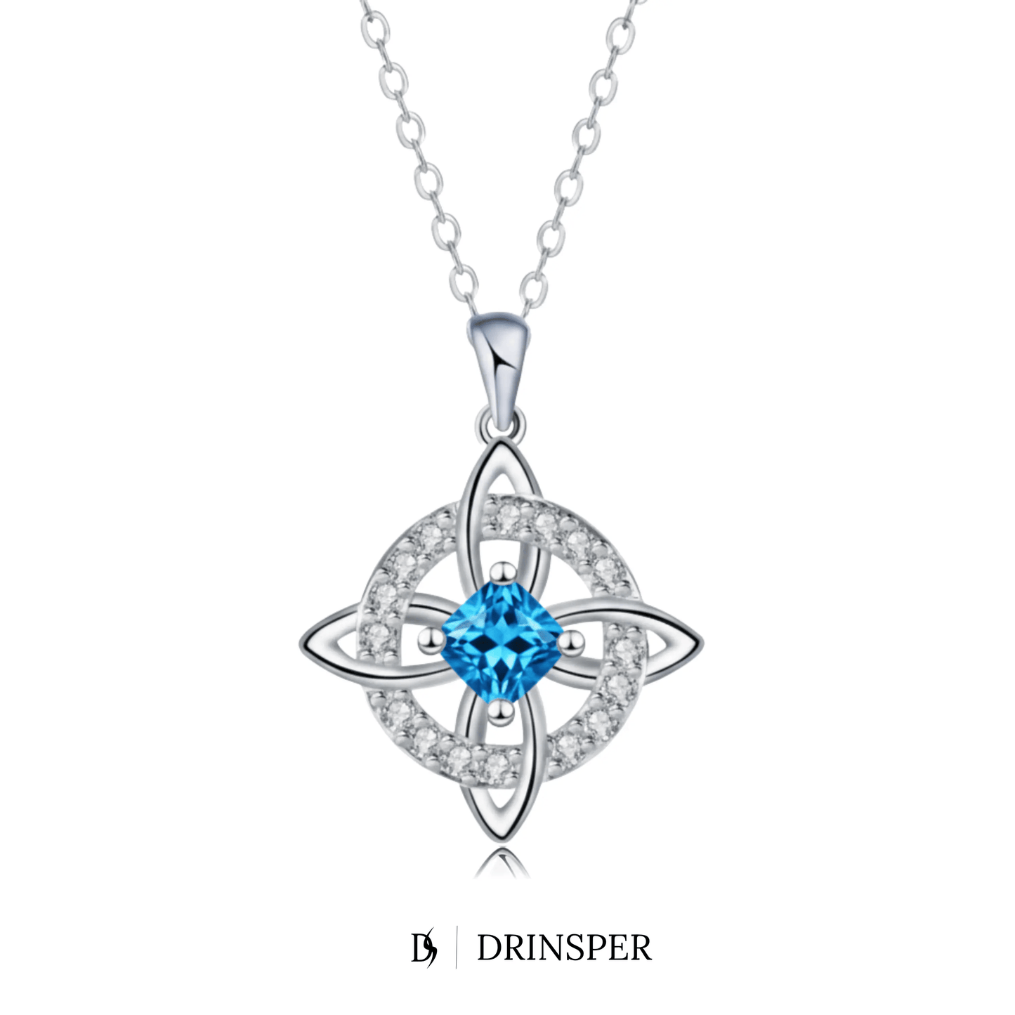 Mystical Birthstone Witches Knot Necklace – Natural Crystal🔮💞