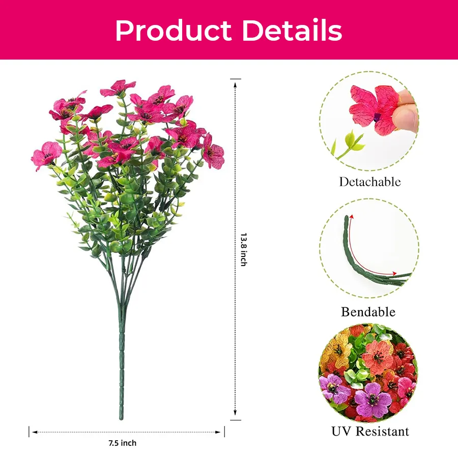 Upgraded High-grade Material 🌱 Rainproof Lifelike Artificial Flowers With UV-Shield Coating